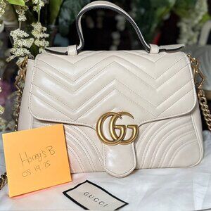 🤍 Gucci GG Marmont Top Handle Bag 🤍
